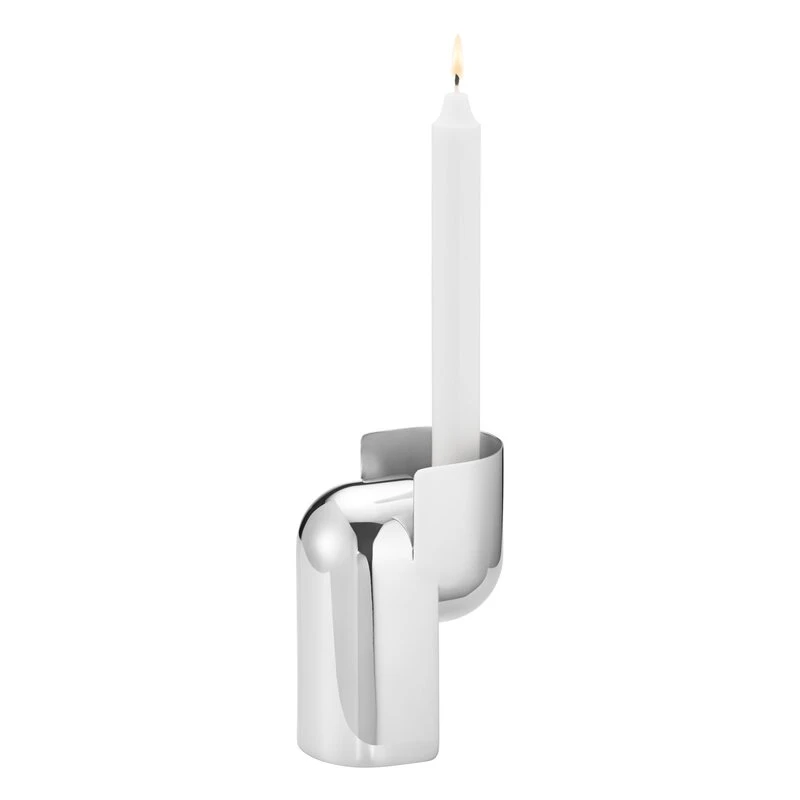 Georg Jensen Petit Bougeoir Nendo, Acier Inoxydable 2 Georg Jensen Petit Bougeoir Nendo, Acier Inoxydable – Image 2