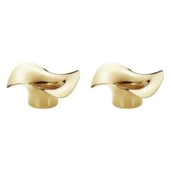 Georg Jensen Bougeoir Cobra, 2 pièces, Doré