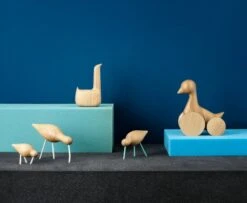 Normann Copenhagen Shorebird, Grand Modèle, Pattes Blanches -Ménagers Décoration Boutique 1001 Shorebird Swan Ducky 1 1
