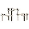 STOFF Copenhagen Bougeoir STOFF Nagel, Lot De 3, Chrome