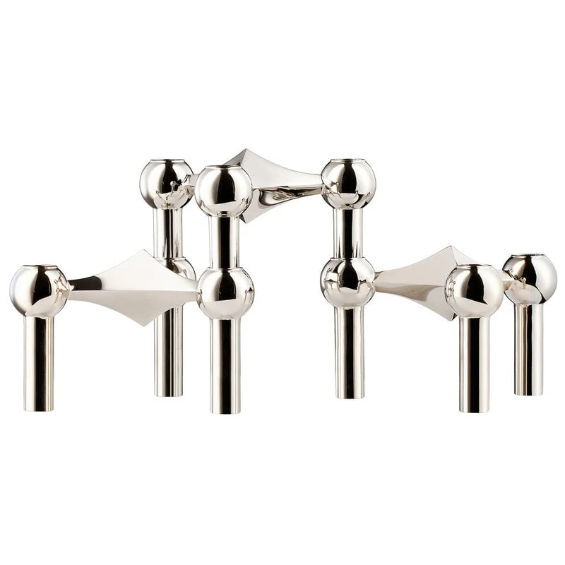 STOFF Copenhagen Bougeoir STOFF Nagel, Lot De 3, Chrome 1 STOFF Copenhagen Bougeoir STOFF Nagel, Lot De 3, Chrome