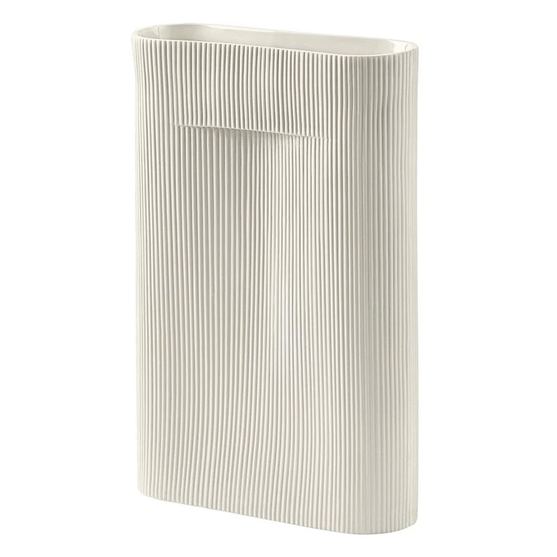 Muuto Vase Ridge, Grand Modèle, Blanc Cassé 1 Muuto Vase Ridge, Grand Modèle, Blanc Cassé