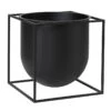 By Lassen Pot De Fleurs Kubus 23, Noir