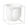 By Lassen Pot De Fleurs Kubus 14, Blanc