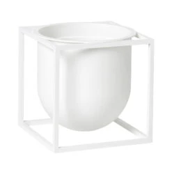 By Lassen Pot De Fleurs Kubus 14, Blanc