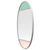 Magis Miroir Vitrail, 50 x 60 cm, Ovale, Gris Clair