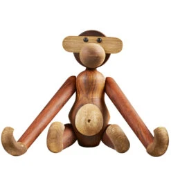 Kay Bojesen Wooden Monkey, Modèle Moyen, Teck