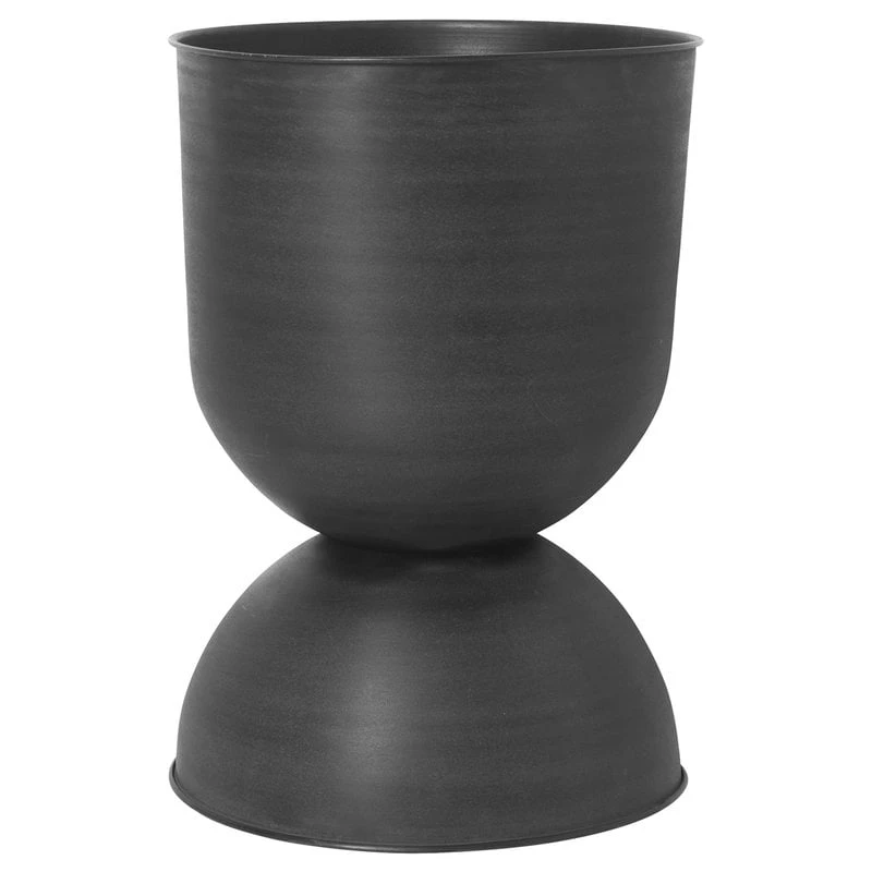 Ferm LIVING Pot Hourglass, Modèle L, Noir 1 Ferm LIVING Pot Hourglass, Modèle L, Noir