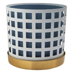 Klong Pot De Fleurs Trio, Carré Blanc -Ménagers Décoration Boutique 12Klong18 iso th