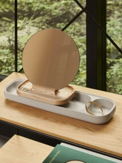 Fritz Hansen Miroir De Table KN Slide, Frêne - Béton Gris -Ménagers Décoration Boutique 17949 Slide