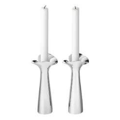 Georg Jensen Bougeoirs Bloom Botanica, 2 pièces