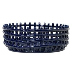 Ferm LIVING Corbeille Ceramic, Bleu