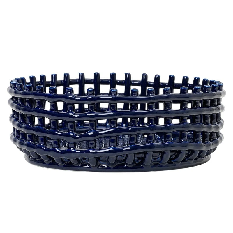 Ferm LIVING Corbeille Ceramic, Bleu 1 Ferm LIVING Corbeille Ceramic, Bleu