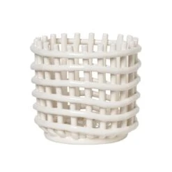 Ferm LIVING Petit Panier Ceramic, Blanc Cassé