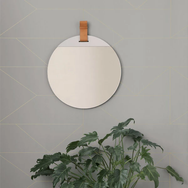 Ferm LIVING Miroir Enter, Grand Modèle, Brun 2 Ferm LIVING Miroir Enter, Grand Modèle, Brun – Image 2