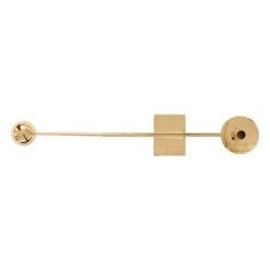 MENU Bougeoir Interconnect, Laiton Poli -Ménagers Décoration Boutique 4709839 Interconnect Candle Holder Brass Top