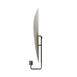 MENU Porte-bougie Mural Flambeau, 40 cm, Laiton Bronze - Gris -Ménagers Décoration Boutique 4805859 Flembeau Candle Holder Wall H40 Bronzed Brass Grey side