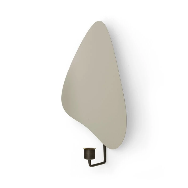 MENU Porte-bougie Mural Flambeau, 34 cm, Laiton Bronze - Gris 2 MENU Porte-bougie Mural Flambeau, 34 cm, Laiton Bronze - Gris – Image 2