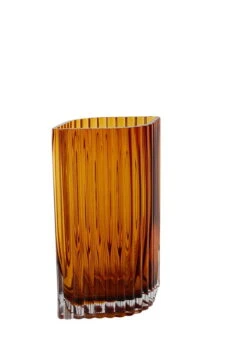 AYTM Vase Folium, Modèle L, Ambre -Ménagers Décoration Boutique 508580633090 FOLIUM vase AmberL18xW117xH25 CM SIDE 2
