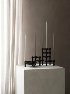 STOFF Copenhagen Bougeoir STOFF Nagel, Lot De 3, Noir Mat -Ménagers Décoration Boutique 5700002094018 3