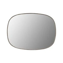 Muuto Petit Miroir Framed, Taupe - Transparent