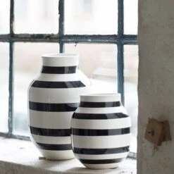 Kähler Vase Omaggio, Modèle Moyen, Noir -Ménagers Décoration Boutique 7Kahler iso HV