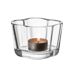 Iittala Bougeoir Pour Bougie Chauffe-plat Aalto 60 mm, Transparent