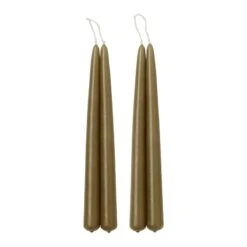 Applicata Bougie Blossom, Lot De 4, Vert Olive