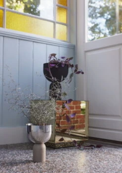 AYTM Pot De Fleurs Torus, Modèle S, Argent - taupe -Ménagers Décoration Boutique AYTM 01 065