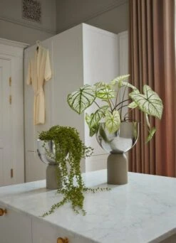 AYTM Pot De Fleurs Torus, Modèle S, Argent - taupe -Ménagers Décoration Boutique AYTM 02 216 1