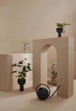 AYTM Pot De Fleurs Torus, Modèle S, Noir -Ménagers Décoration Boutique AYTM S1 01 071