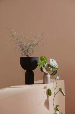 AYTM Pot De Fleurs Torus, Modèle S, Argent - taupe -Ménagers Décoration Boutique AYTM S1 01 100