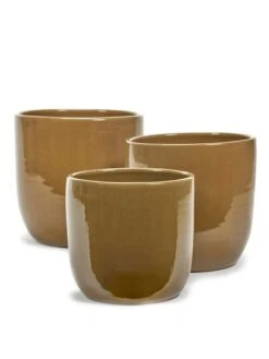 Serax Pot Glazed Shades, Moutarde -Ménagers Décoration Boutique B7120006s1
