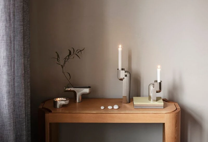 Georg Jensen Petit Bougeoir Nendo, Acier Inoxydable 3 Georg Jensen Petit Bougeoir Nendo, Acier Inoxydable – Image 3