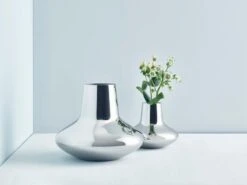 Georg Jensen Vase HK, Acier, Grand Modèle -Ménagers Décoration Boutique GJ HOME B2B SS18 HK VASE B