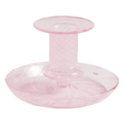 HAY Bougeoir Flare Stripe, Rose - Blanc