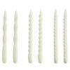 HAY Bougies Long Twist, Lot De 6, Blanc Cassé