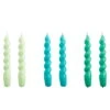 HAY Bougies Spiral, Lot De 6, Menthe - Vert Aqua - Vert