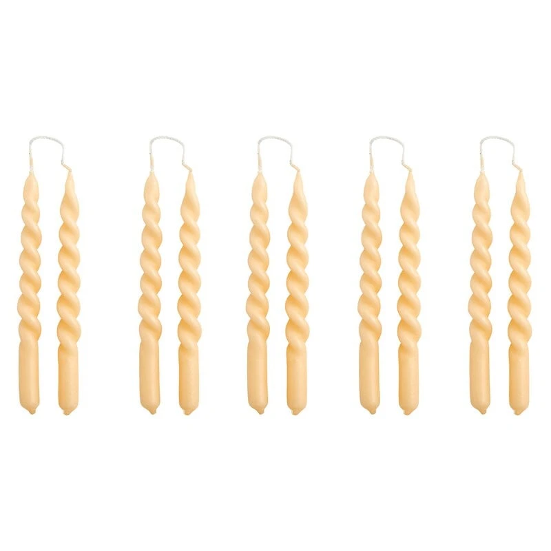 HAY Bougies Mini Swirl, 10 pièces, Beige 1 HAY Bougies Mini Swirl, 10 pièces, Beige