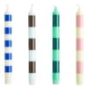 HAY Bougies Stripe, Lot De 4, Crisp