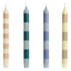 HAY Bougie Stripe, Lot De 4, Douce