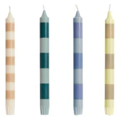 HAY Bougie Stripe, Lot De 4, Douce