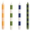 HAY Bougies Stripe, Lot De 4, Vert