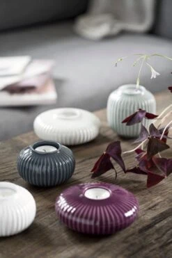 Kähler Bougeoir Pour Bougie Chauffe-plat Hammershøi 65 mm, Blanc -Ménagers Décoration Boutique Hammershi tealights 1