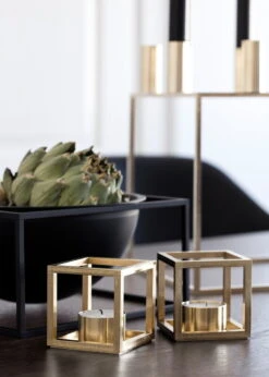 By Lassen Bougeoir Kubus T, Plaqué Or -Ménagers Décoration Boutique IMGL7096role