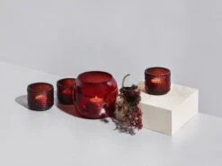 Iittala Photophore Kastehelmi 64 mm, Cranberry -Ménagers Décoration Boutique Iittala 2017 christmas Kaasa Kastehelmi