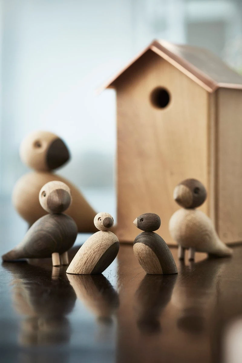 Kay Bojesen Lovebirds 2 pièces, Chêne/chêne Fumé 5 Kay Bojesen Lovebirds 2 pièces, Chêne/chêne Fumé – Image 5