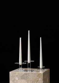 MENU Bougeoir Abacus, 2,3 cm, Verre Transparent -Ménagers Décoration Boutique MENU Abacus Candle Holder