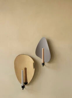 MENU Porte-bougie Mural Flambeau, 34 cm, Laiton Bronze - Gris 8 MENU Porte-bougie Mural Flambeau, 34 cm, Laiton Bronze - Gris -Ménagers Décoration Boutique MENU Flambeau Candle Holder 8