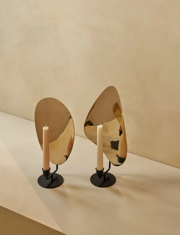 MENU Porte-bougie Flambeau, 34 cm, Noir - Laiton 3 MENU Porte-bougie Flambeau, 34 cm, Noir - Laiton – Image 3